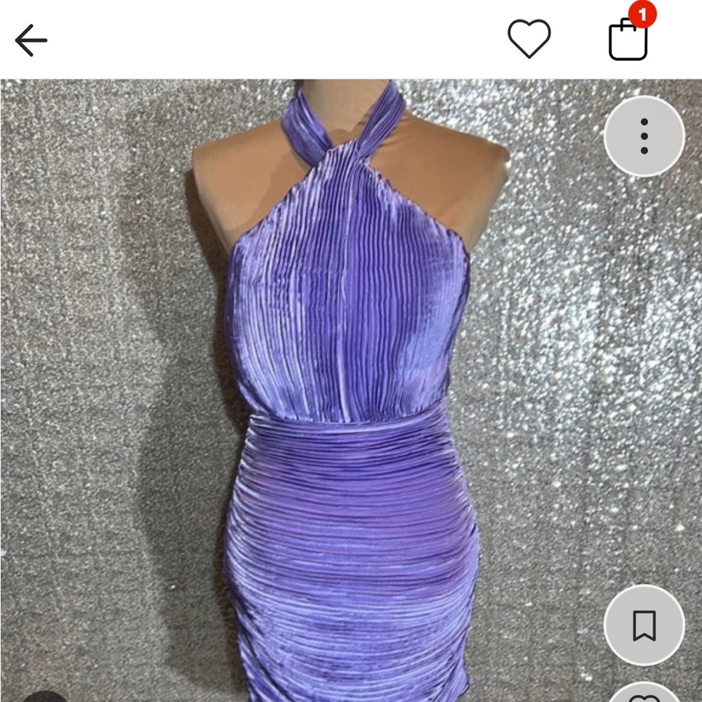 REVOLVE Pleated Purple Mini Dress